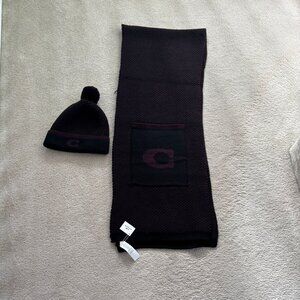 Coach New York, Designer Winter Set, Beanie and Scarf